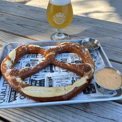 UWB jumbo pretzel food